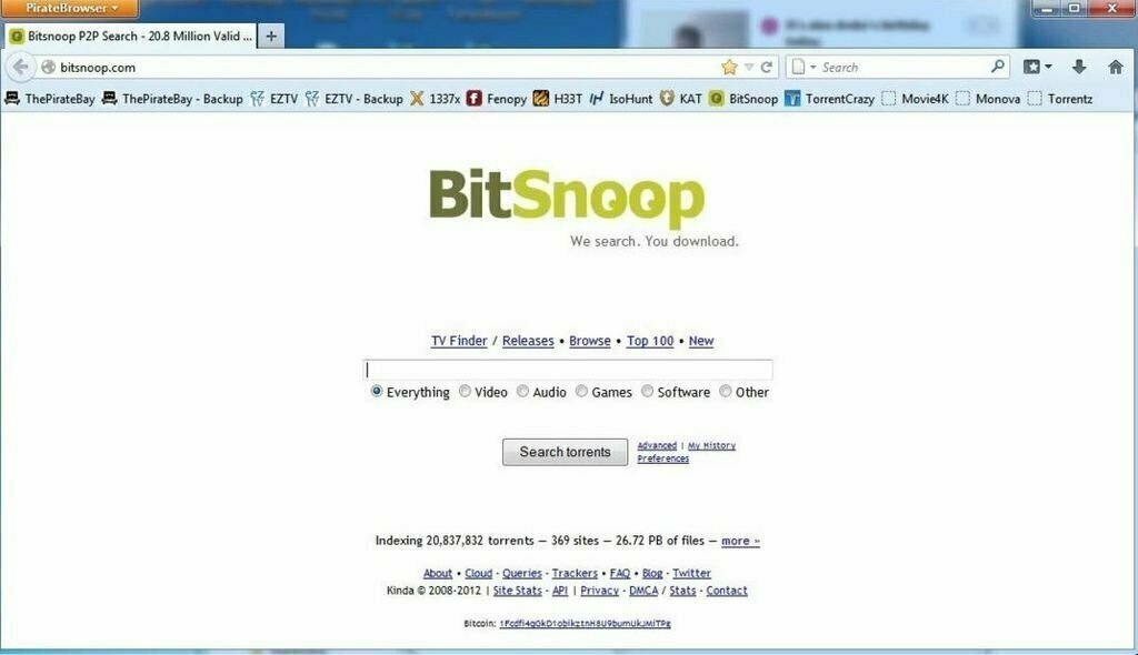 Bitsnoop just as extratorrent