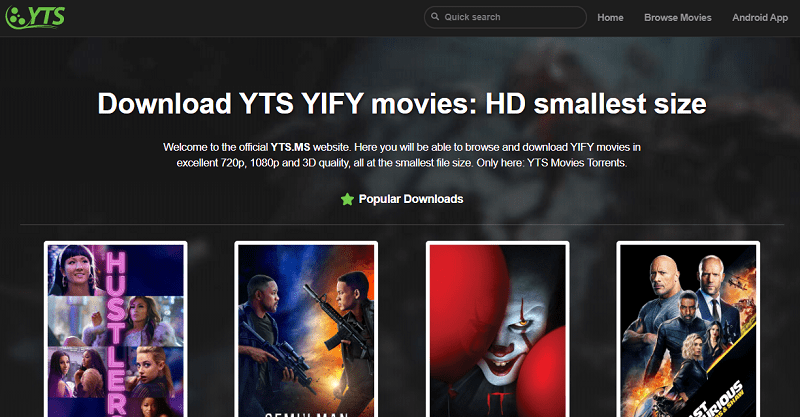 YIFY-YTS as extratorrent proxy