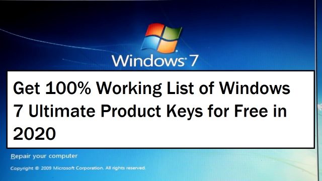 Windows 7 Ultimate Product Key 2022