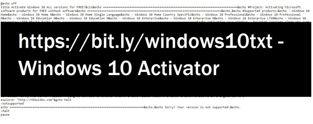 What Is Bitlywindows10txt 2020 Windows 10 Activator Txt