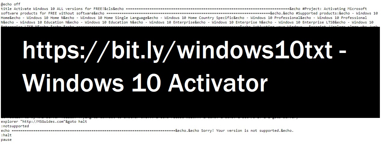 What Is Bit Ly Windows10txt Windows 10 Activator Txt