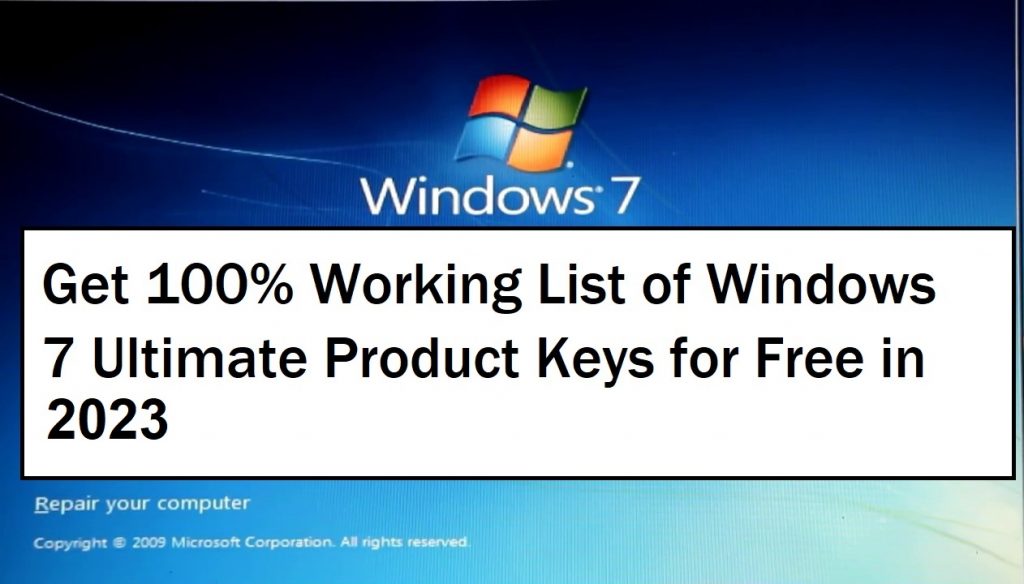 Windows 7 Ultimate Product Key 2023