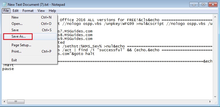 save code as batch file for windows 10